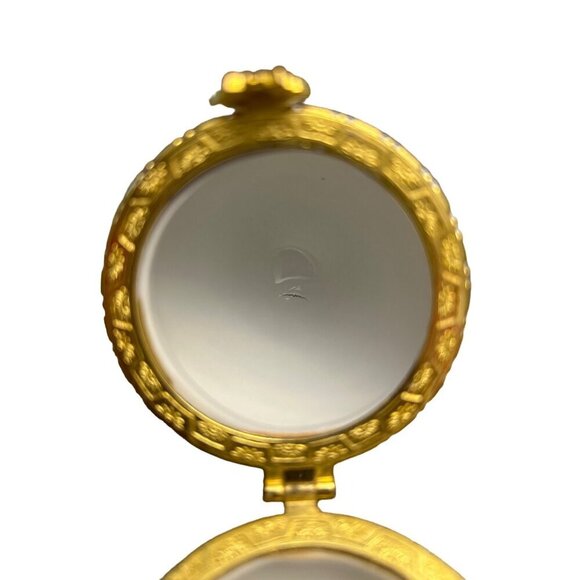 Hand-Painted Porcelain Trinket Box Egg With Floral Design - Picture 3 of 7